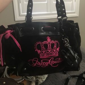 Juicy Couture Black and Pink Purse